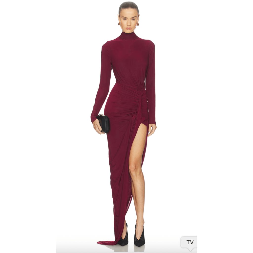 Ronny Kobo Sera Dress In Port Size S $488
